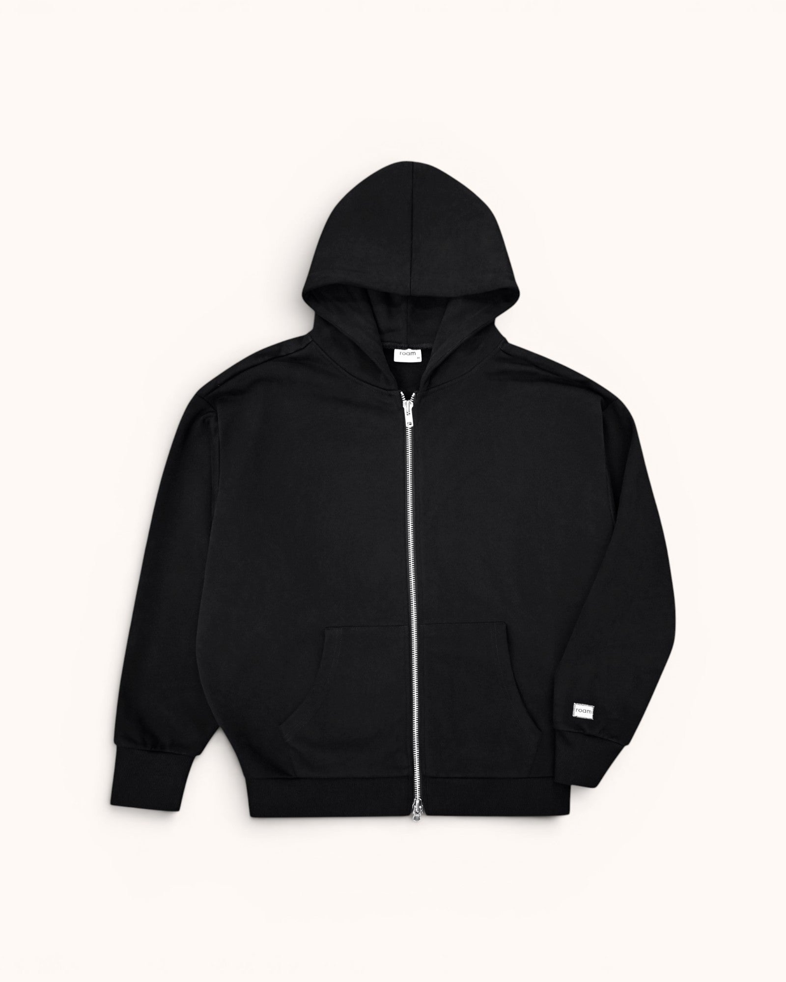 Arden Zip Hoodie Black